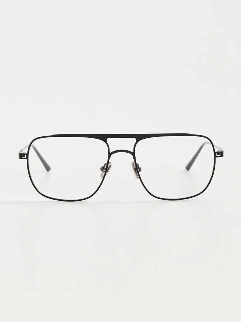Elise Johnson Jane style Sleek Black Metal Aviator Glasses